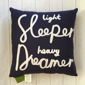 Kate Spade Light Sleeper Heavy Sleeper  20”x20” New with tags